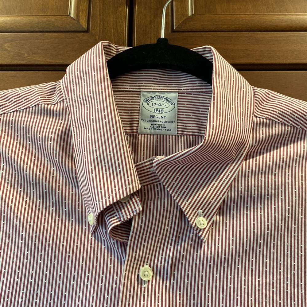 Brooks Brothers Regent Red and White Stripe Shirt